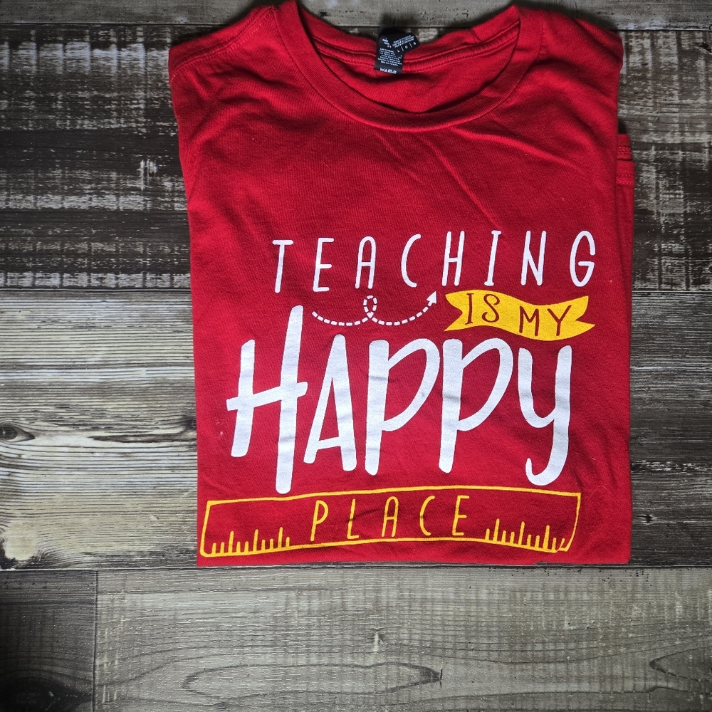 Red Kids Shirt - Teaching is My Happy Place